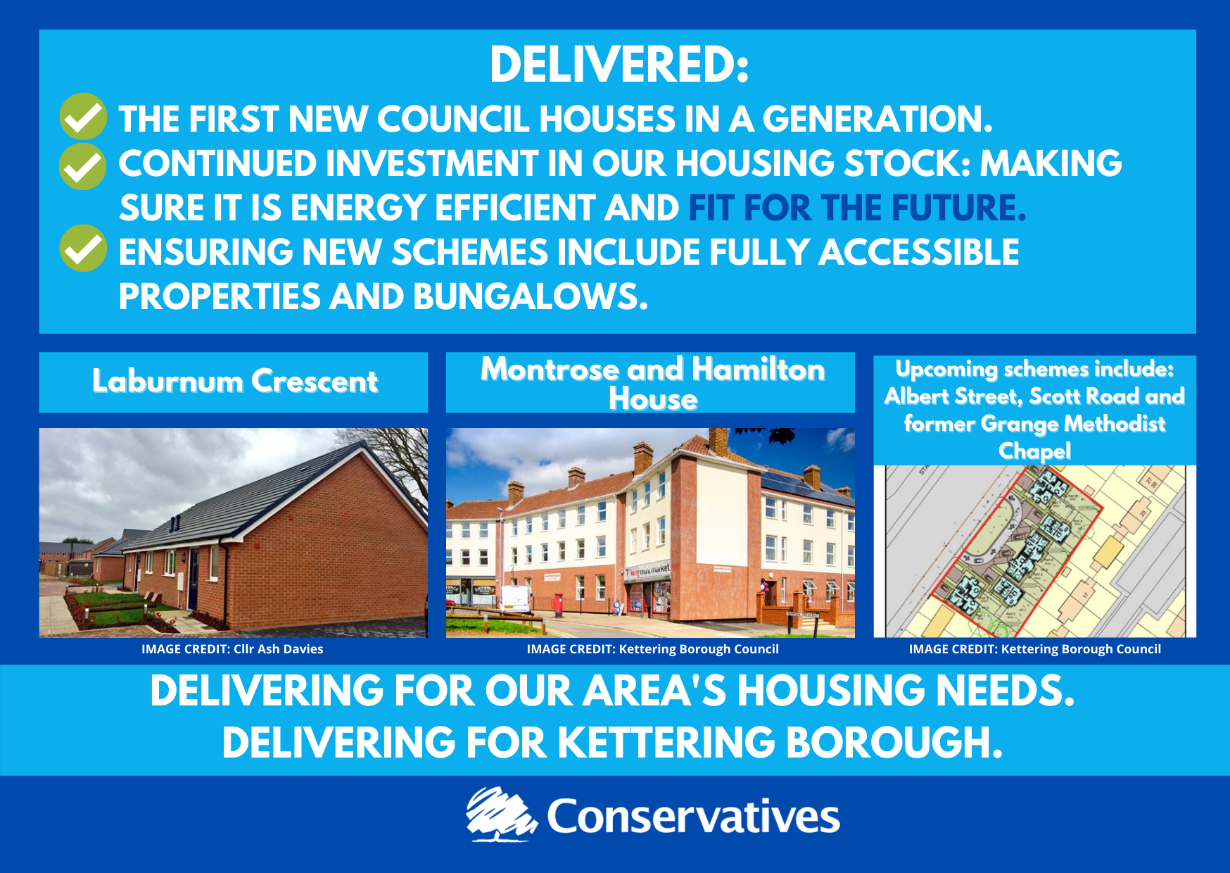 Kettering Borough Council Conservatives administration delivers new council houses