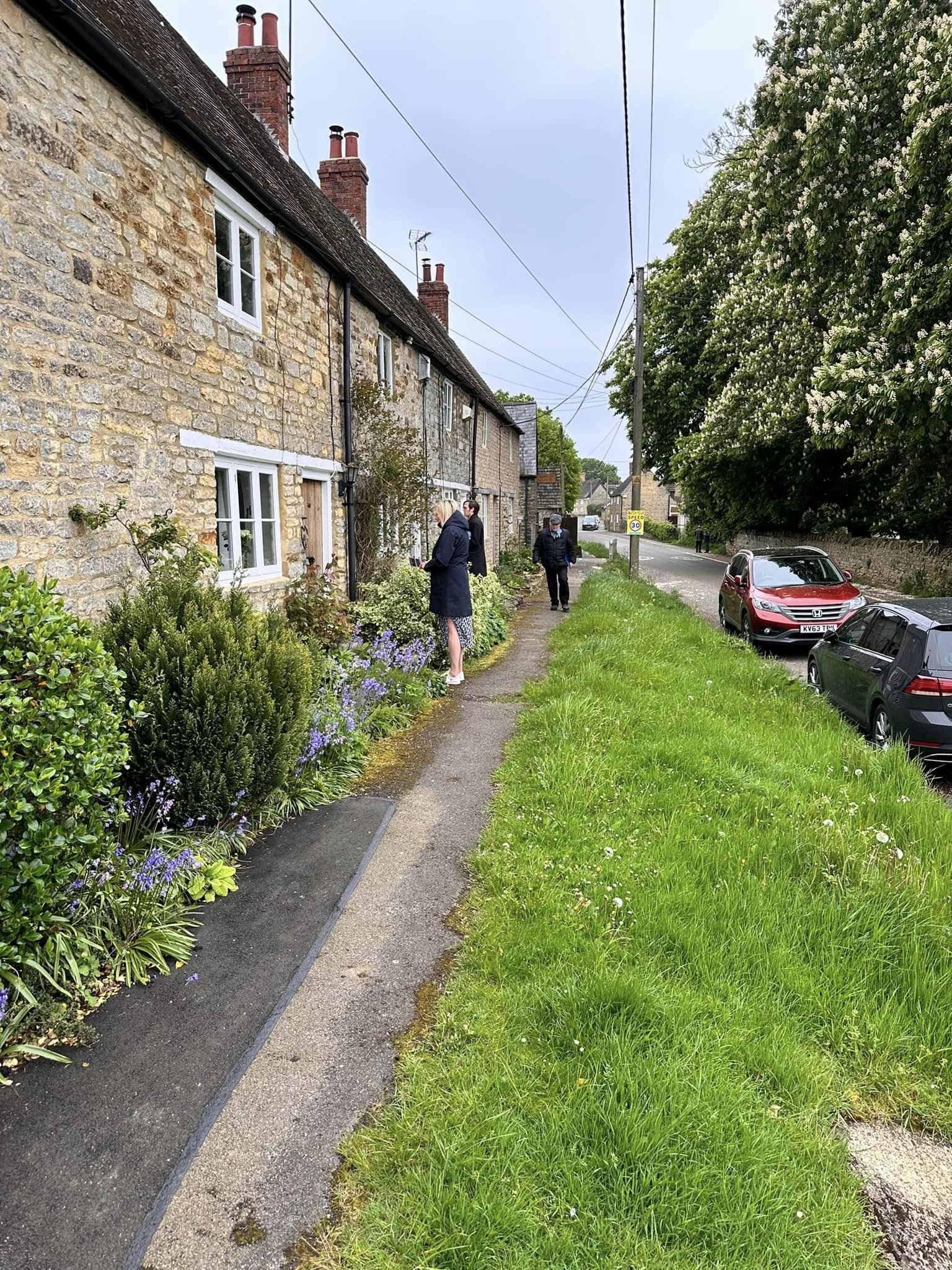 out and about in Harrington Northamptonshire - Philip Hollobone MP and local Conservatives