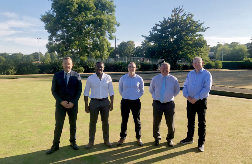 Cllrs Craig Skinner, Alex Evelyn, Elliot Prentice, Lloyd Bunday, Mark Rowley, Conservatives Ise Lodge Kettering