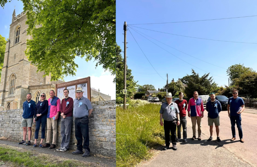 Local Conservatives and Philip Hollobone MP canvassing in Warkton and Grafton Underwood, Kettering