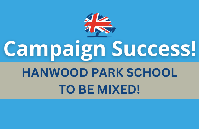 Hanwood Park Secondary School Kettering now mixed thanks to local Conservatives and Philip Hollobone MP