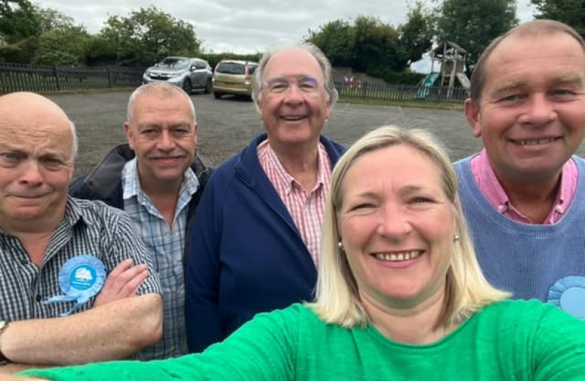 Local Conservatives and Philip Hollobone MP, canvassing in Pytchley, Sutton Bassett and Weston by Welland.